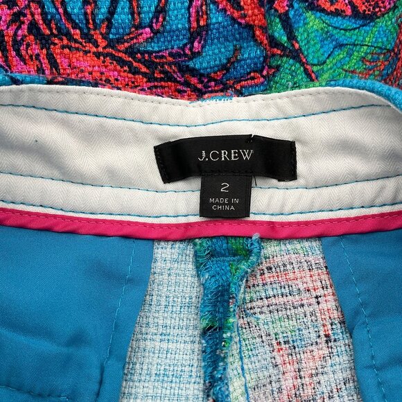 J. Crew Re-Imagined Lobster Print Grasscloth Slash & Welt Pockets 4in Shorts 2 - Picture 4 of 7